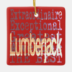 Lumberjack Extraordinaire Julgransprydnad Keramik