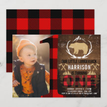 Lumberjack First Birthday Wood Play Photo