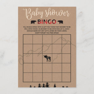 Lumberjack Flanals babystövel Bingo-spelkort Tilläggskort