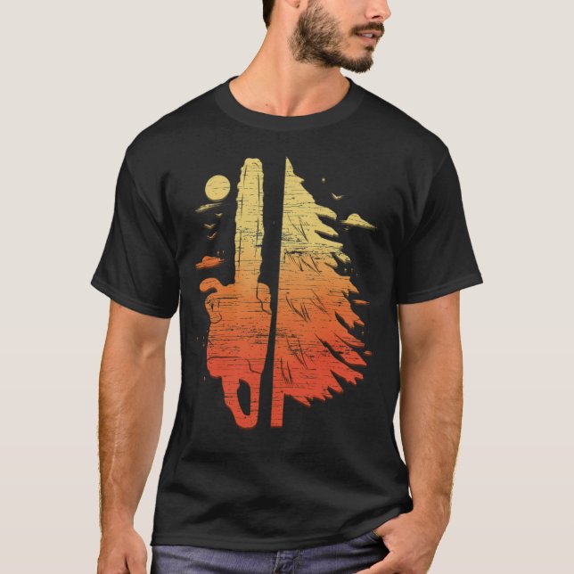 Lumberjack Forest Worker Gräs Chainsåg Woodworking T Shirt (Framsida)