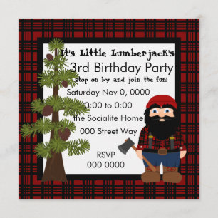 Lumberjack Gnome Inbjudningar
