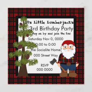 Lumberjack Gnome Inbjudningar