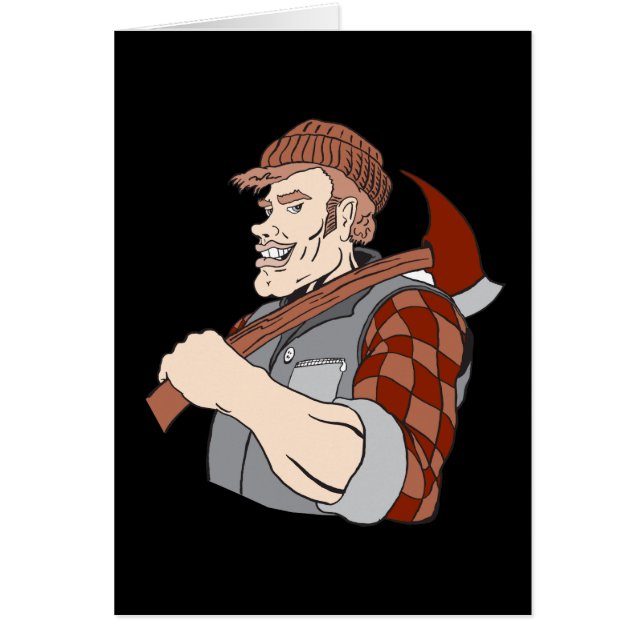 lumberjack hälsningskort (Framsidan)