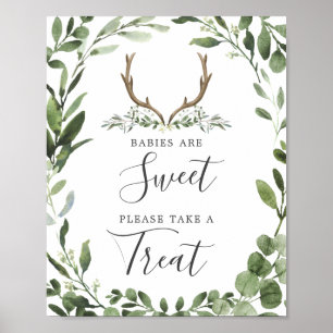 Lumberjack Hjort Baby Shower Spädbarn är ett svalt Poster