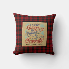 Lumberjack Kärlek-årsdagen av Gift QUOTE Personali Kudde