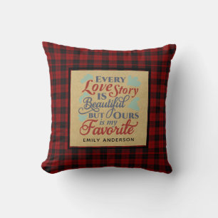Lumberjack Kärlek-årsdagen av Gift QUOTE Personali Kudde
