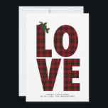 Lumberjack KÄRLEK Modern Personlig Kort<br><div class="desc">Anpassa det här moderna kortet med valfri information. Lumberjack röd check mönster. __________________________________________________________ För artiklar som överensstämmer med och samordnar med detta objekt kontaktar du konstruktören LeahG på fliken nedan.</div>