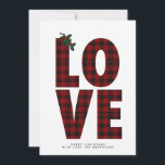 Lumberjack KÄRLEK Modern Personlig Kort<br><div class="desc">Anpassa det här moderna kortet med valfri information. Lumberjack röd check mönster. __________________________________________________________ För artiklar som överensstämmer med och samordnar med detta objekt kontaktar du konstruktören LeahG på fliken nedan.</div>