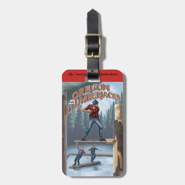 ’Lumberjack Land’ Bagagebricka (Vertikal Framsida)
