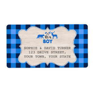 Lumberjack Little Hunter Blue Play Baby Shower Fraktsedel
