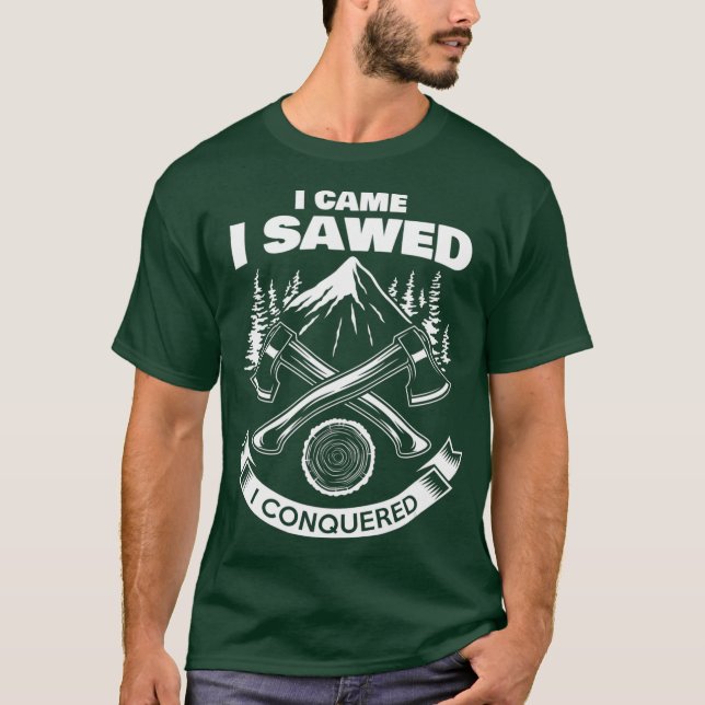 Lumberjack-loggaren, lustig skogsavverkning t shirt (Framsida)