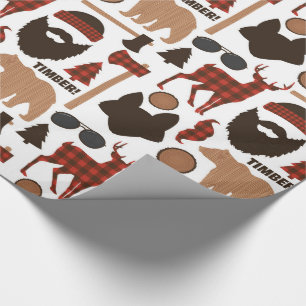 Lumberjack Mönster Presentpapper