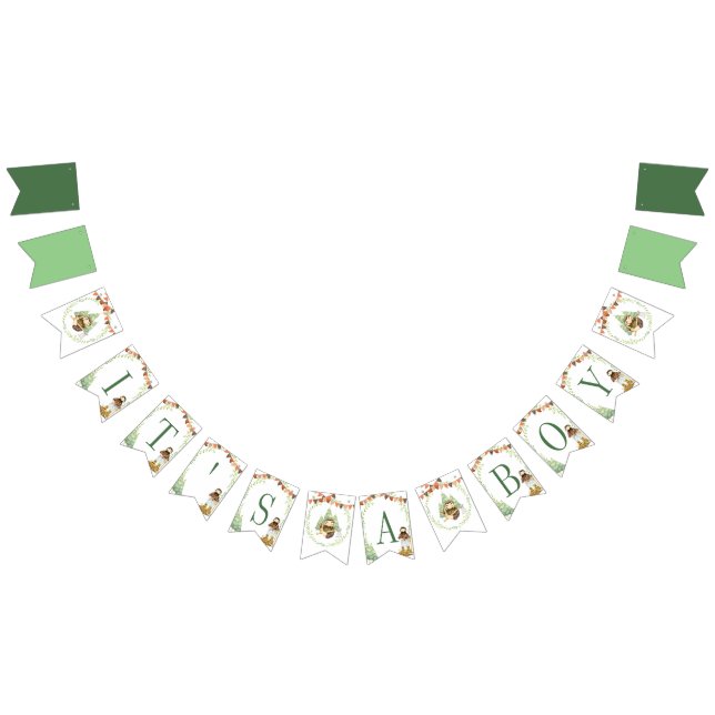 Lumberjack Party buntbanderoll Det är en pojke Vimplar (Alla)