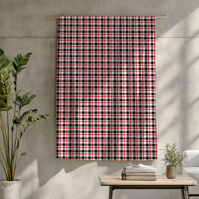 Lumberjack Play Blanket Rustic Red & Black Throw Fleecefilt (Lumberjack Plaid Blanket Rustic Red & Black Throw)