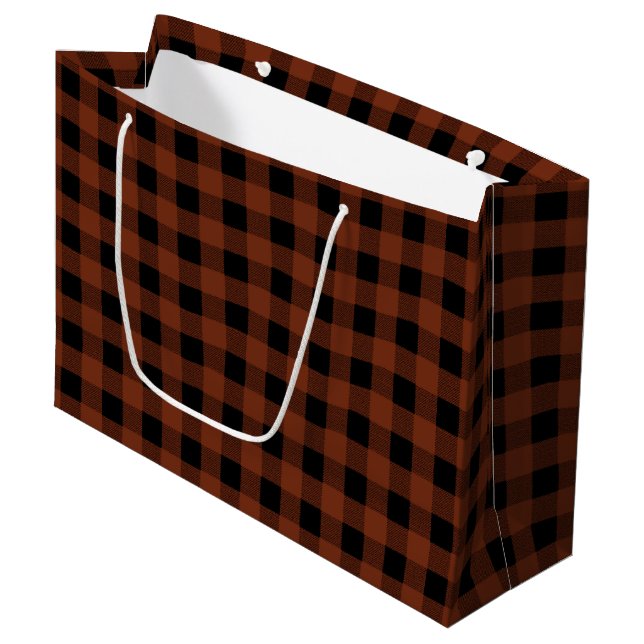 Lumberjack Play, Brown och Black Large Gift Bag (Framsidan Vinklad)