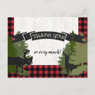 Lumberjack Play Pojke Postcard Tackkort Vykort