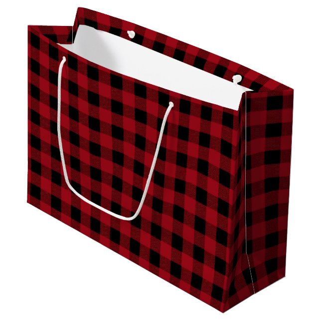 Lumberjack Play, Red and Black Play Gift Bag (Framsidan Vinklad)