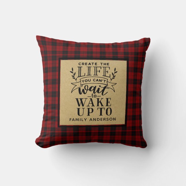 Lumberjack QUOTE Decor inspirational säger Naming Kudde (Framsida)