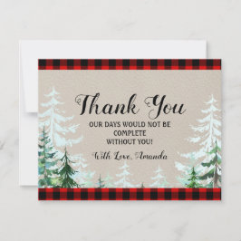 Lumberjack Red Play Baby Shower - tackkort Tack Kort