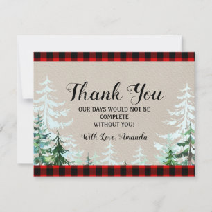 Lumberjack Red Play Baby Shower - tackkort Tack Kort