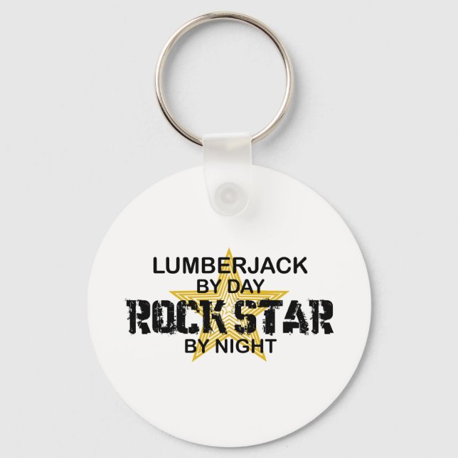 Lumberjack-Rockstjärnan efter natten Nyckelring (Framsida)