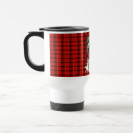 Lumberjack röd plaid mönster med familjefoto resemugg
