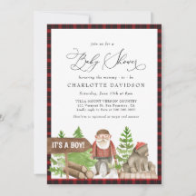 Lumberjack Rustic Bear Woodland Boy Shower