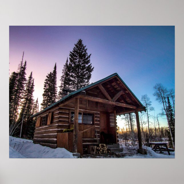 Lumberjack Sunset / Gritty Cabin Sunset Poster (Framsidan)