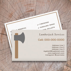Lumberjack-tjänster Visitkort