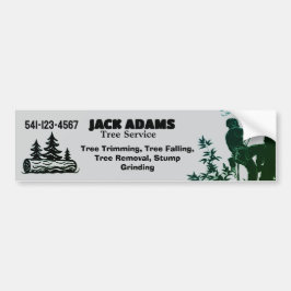 Lumberjack Tree Service Business Card Bildekal