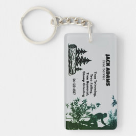Lumberjack Tree Service Business Card Nyckelring