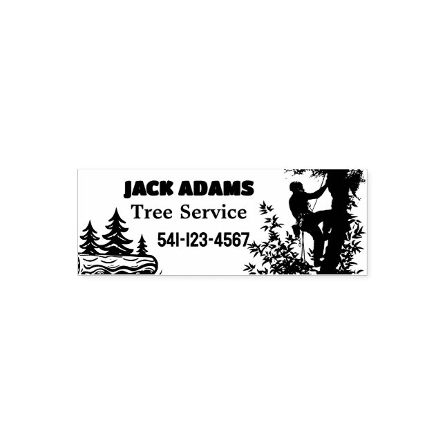 Lumberjack Tree Service Självfärgande Stämpel (Design)