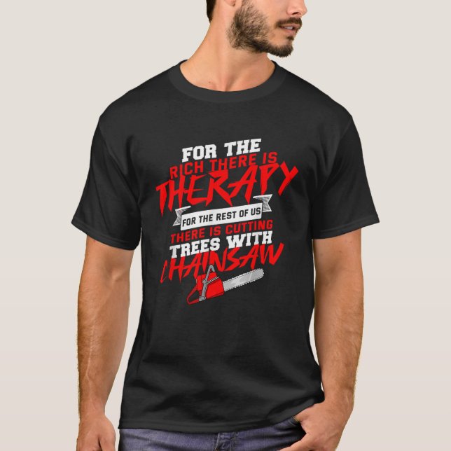 Lumberjack Verktyg Trunk Chainszons farligt T Shirt (Framsida)