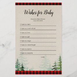 Lumberjack Watercolor Önskemål för Baby Game