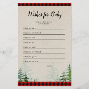 Lumberjack Watercolor Önskemål för Baby Game