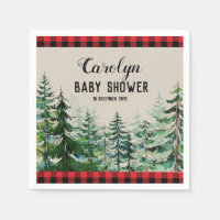 Lumberjack Woodland Forest Cocktail Pappra Napkins