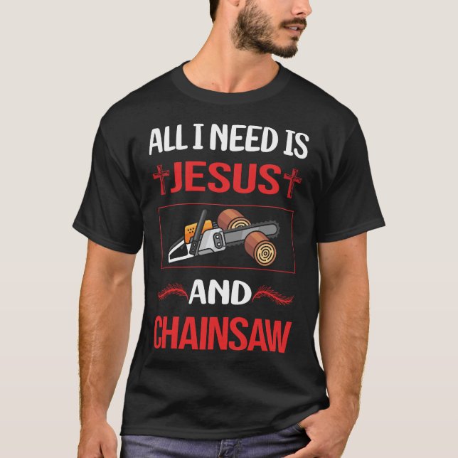 Lumberjack Woodworki, från Jesus Chainsåg Arborist T Shirt (Framsida)