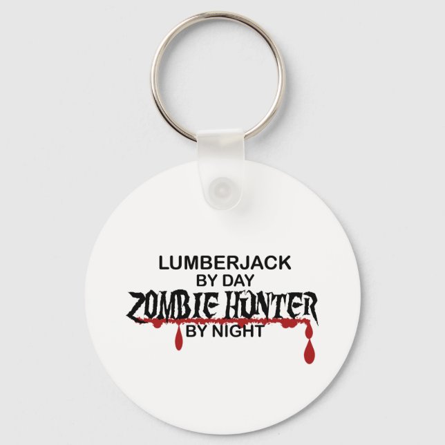 Lumberjack Zombie Hunter Nyckelring (Framsida)