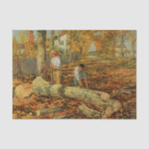 Lumberjacks Cshing Wood (av Childe Hassam)