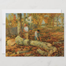 Lumberjacks Cshing Wood (av Childe Hassam)
