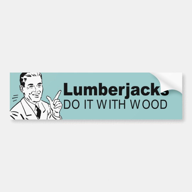 Lumberjacks gör det med trä bildekal (Framsidan)