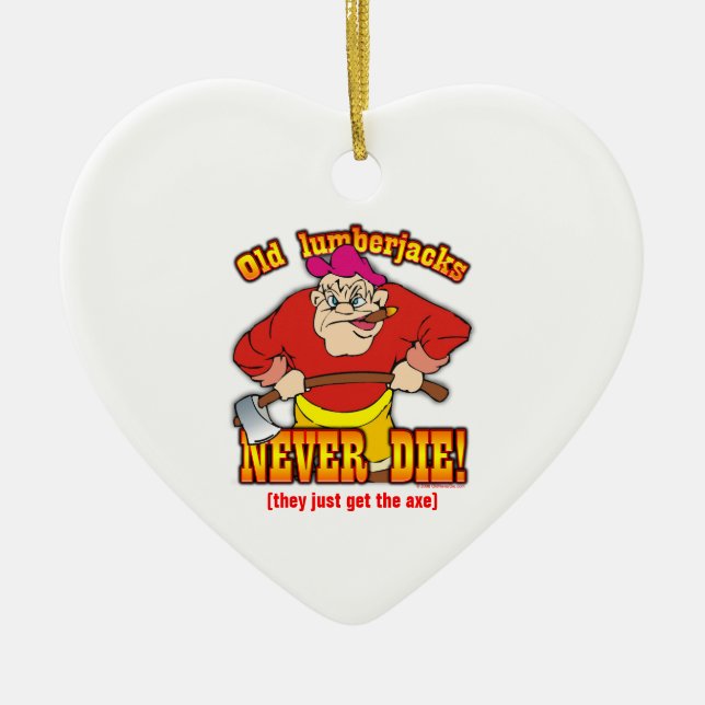 Lumberjacks Julgransprydnad Keramik (Framsidan)