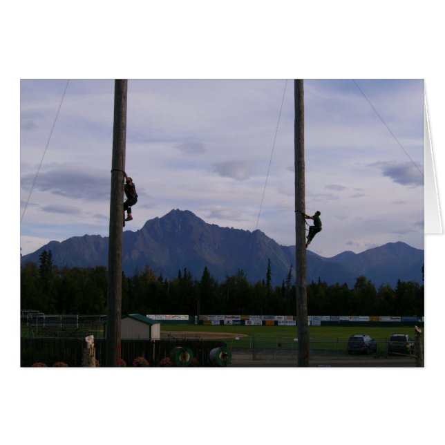 Lumberjacks-kort Hälsningskort (Framsidan Horizontal)