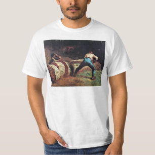 Lumberjacks som sågar trä vid Millet (bäst Tee Shirt