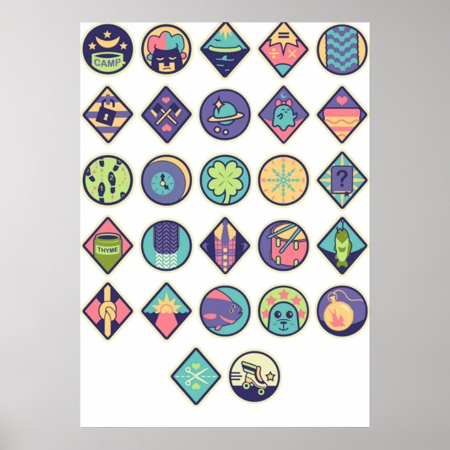 Lumberjanes Patches Poster (Framsidan)