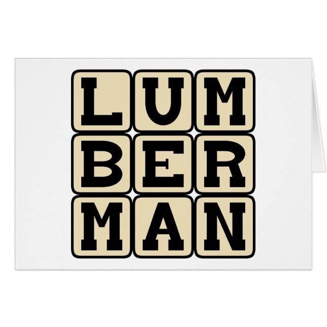 Lumberman, Timber Cutter Hälsningskort (Framsidan Horizontal)