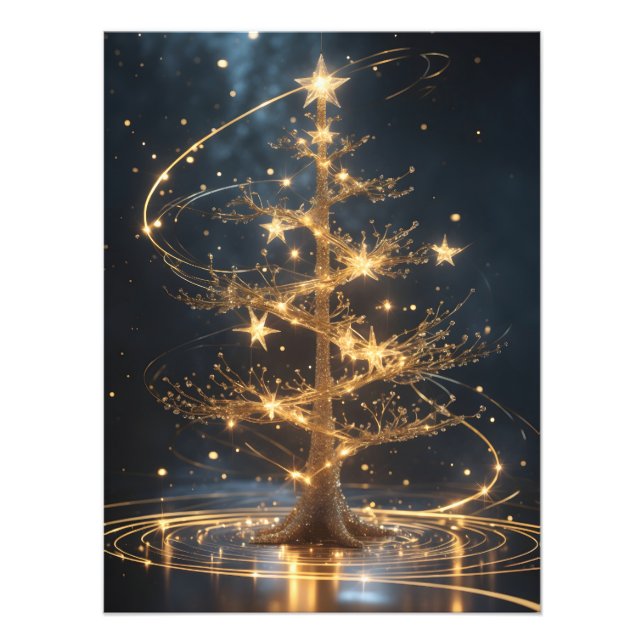 Lumina Arbor – Ethereal Golden Tree Poster (Framsidan)