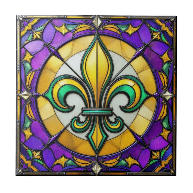 Lumina Lis - Fleur de Lis Ceramic Tile Kakelplatta (Framsidan)