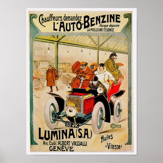 Lumina S.A. ~ Vintage Automobile AD Poster (Framsidan)