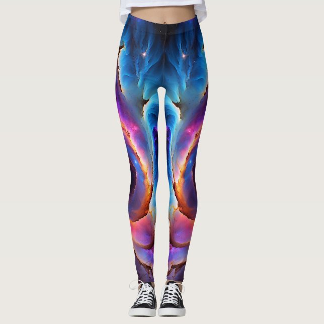 ’Luminara’ - Nebula och Galaxies Leggings (Framsida)